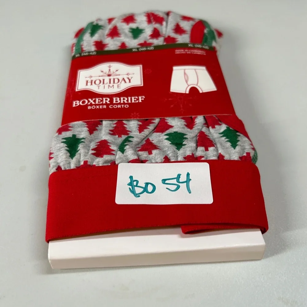 Holiday Time Christmas Tree Boxer Briefs Holiday Underwear Mens‎ XL 40-42 NWT